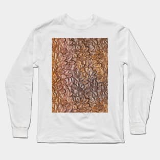 Leaf pattern in autumn colors abstract design Long Sleeve T-Shirt